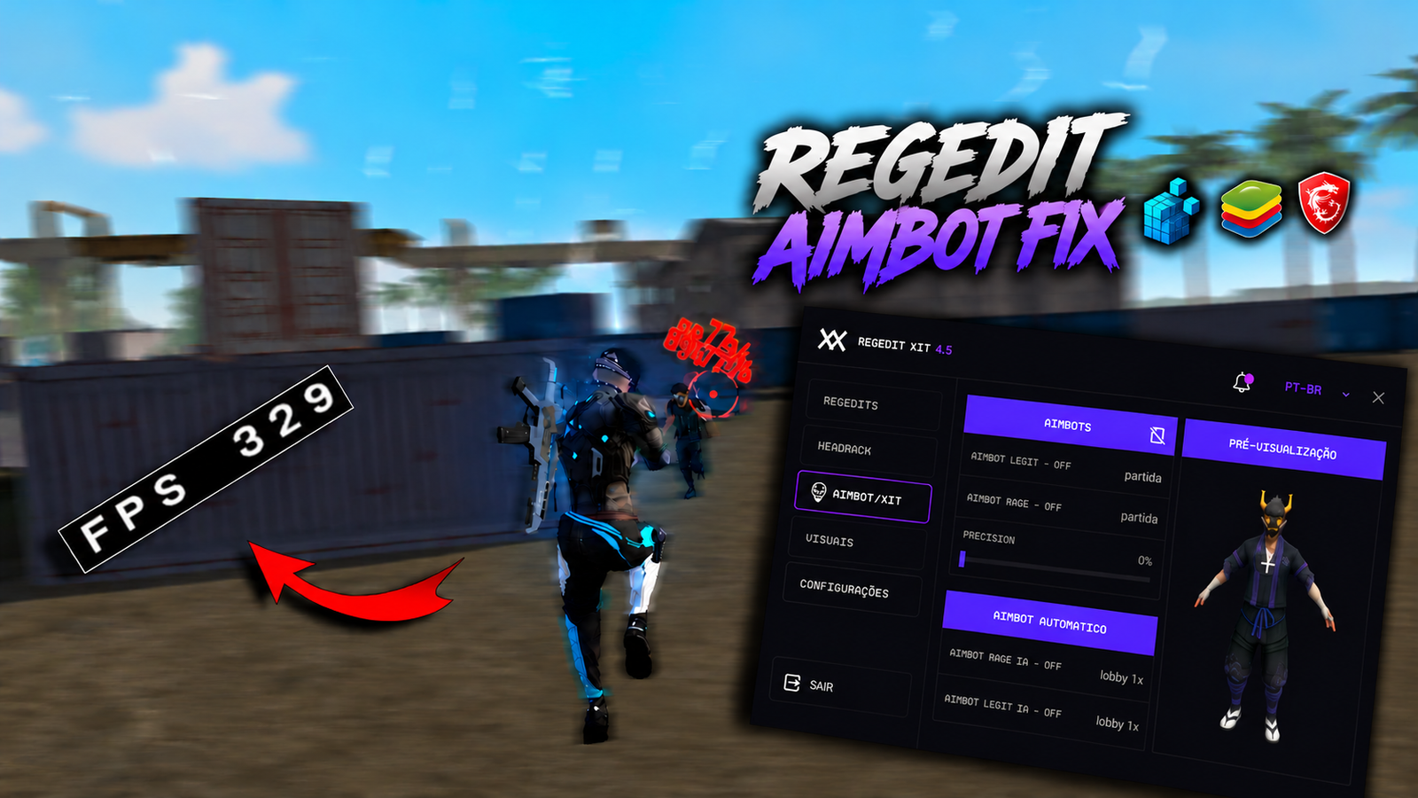 REGEDIT AIMBOT FIX OB55 ATUALIZADO